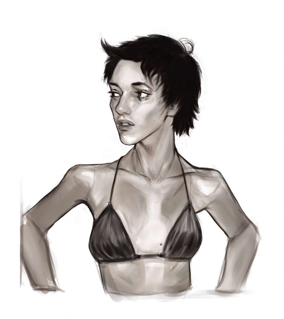 Sketch of a young woman